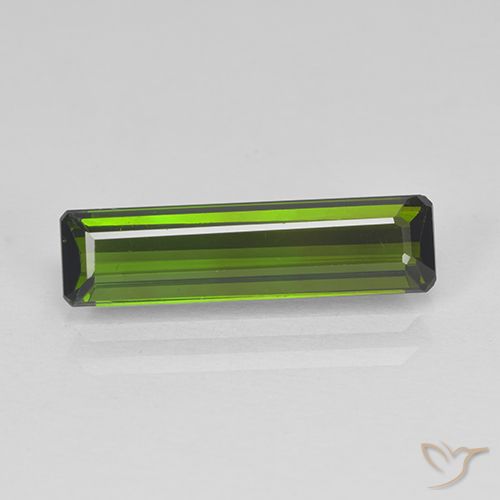 2.16ct Natural Verde medio Turmalina, corte esmeralda, VVS