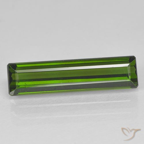 2.10ct Natural Verde oscuro Turmalina, corte esmeralda, VVS-VS