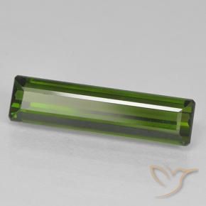 Turmalina Verde oscuro natural de 2.10 ct, Corte Octágono / Esmeralda, VVS-VS