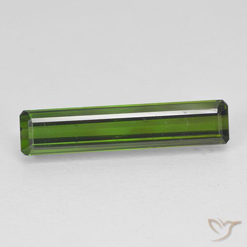 2.47ct Natural Verde oscuro Turmalina, corte esmeralda, VVS-VS