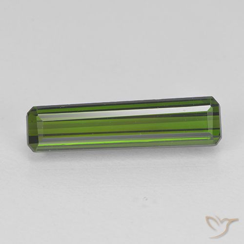 1.70ct Natural Verde oscuro Turmalina, corte esmeralda, VVS