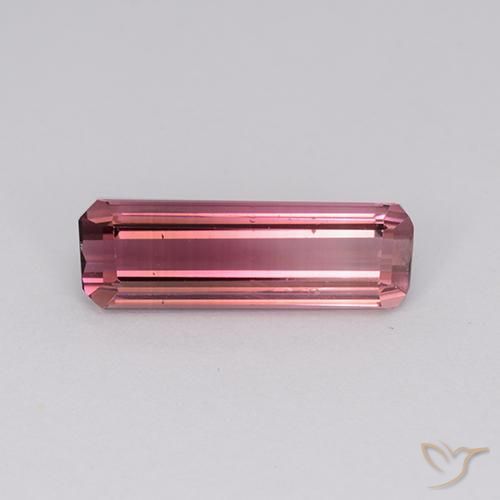 2.18ct Natural Rosa oscuro turmalina, corte esmeralda, VVS-VS