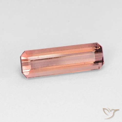 2.91ct Natural Rosado naranja turmalina, Corte Octágono / Esmeralda, VVS-VS, Photo A