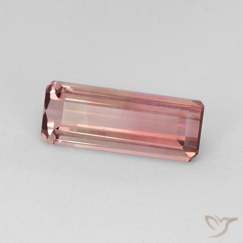 3.37ct Natural Rosado naranja turmalina, corte esmeralda, VVS-VS