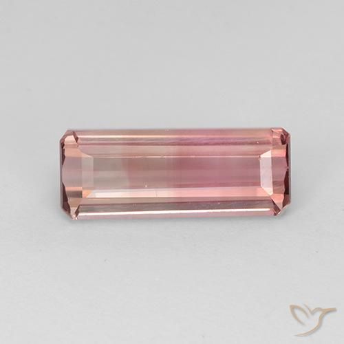 Turmalina Rosado naranja natural de 3.37 ct, Corte Octágono / Esmeralda, VVS-VS