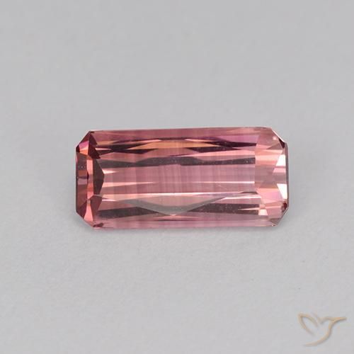 0.97ct Natural Rosa oscuro Turmalina, corte esmeralda, VVS-VS
