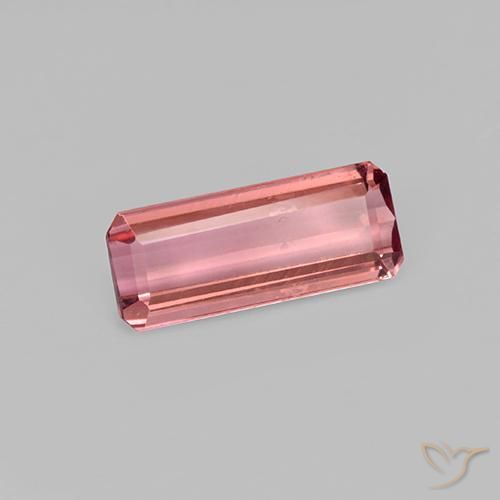 0.93ct Natural Rosado palo de rosa Turmalina, corte esmeralda, VVS-VS