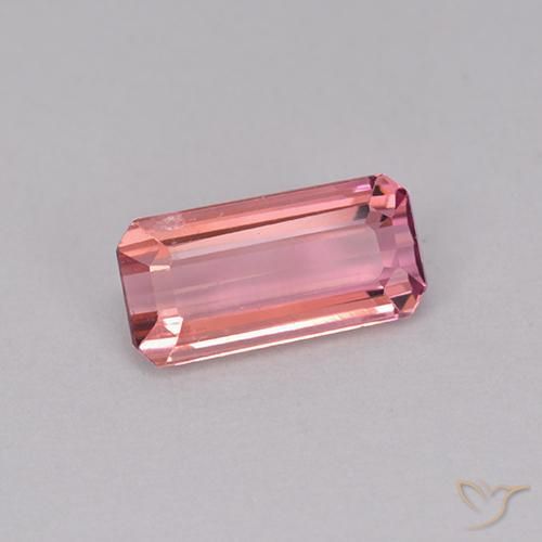 Turmalina Tono rosado cálido natural de 1.10 ct, Corte Octágono / Esmeralda, VS
