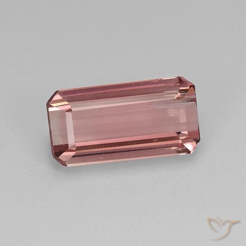 1.61ct Natural Rosa rosado turmalina, corte esmeralda, VS