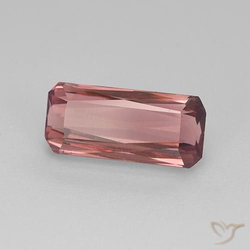 1.54ct Natural Rosado medio turmalina, corte esmeralda, VVS-VS