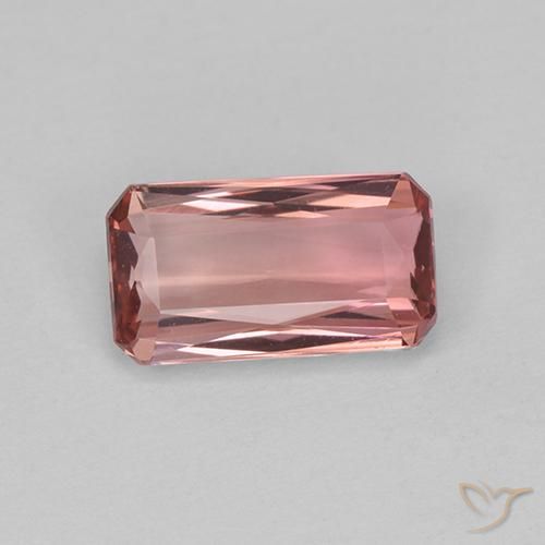 1.21ct Natural Rosado medio Turmalina, corte esmeralda, VVS-VS
