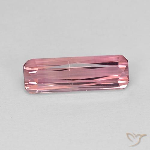 1.89ct Natural Rosado Bubblegum turmalina, corte esmeralda, VVS-VS