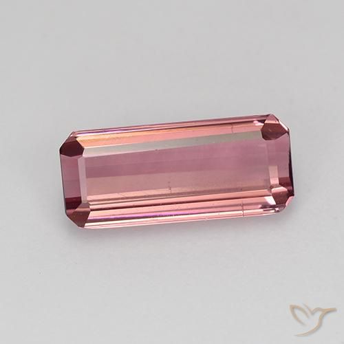 1.51ct Natural Rosado claro Turmalina, corte esmeralda, VVS