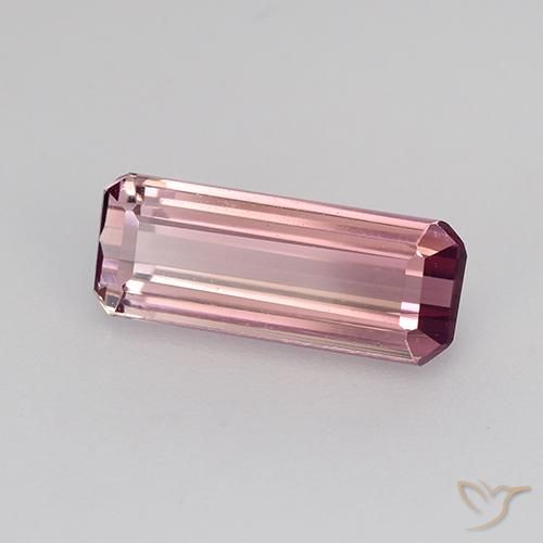Turmalina Rosado púrpura natural de 1.63 ct, Corte Octágono / Esmeralda, VVS