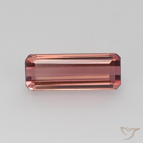 1.56ct Natural Rosado rojizo Turmalina, corte esmeralda, VVS