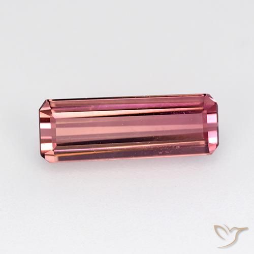 1.84ct Natural Rosa oscuro Turmalina, corte esmeralda, VVS