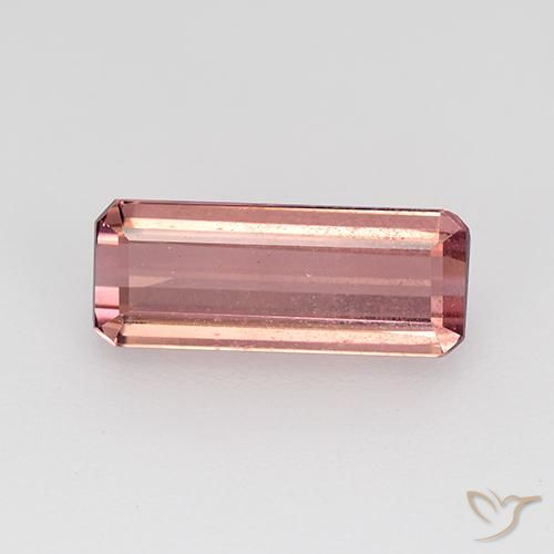1.61ct Natural Rosado naranja Turmalina, Corte Octágono / Esmeralda, VS, Photo A