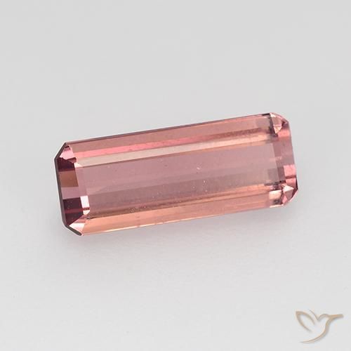 Turmalina Rosado naranja natural de 1.61 ct, Corte Octágono / Esmeralda, VS