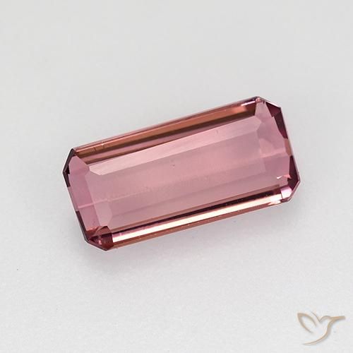 Turmalina Rosado intenso natural de 1.37 ct, Corte Octágono / Esmeralda, VVS