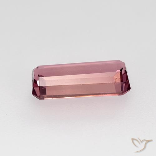 Turmalina Rosado intenso natural de 1.37 ct, Corte Octágono / Esmeralda, VVS