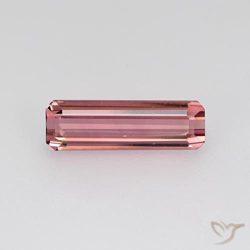 1.31ct Natural Rosado intenso Turmalina, corte esmeralda, VVS
