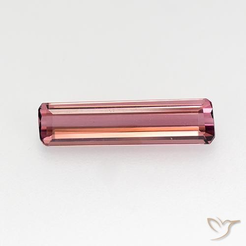1.24ct Natural Rosado medio Turmalina, corte esmeralda, VVS