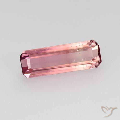 Turmalina Rosado cálido claro natural de 1.25 ct, Corte Octágono / Esmeralda, VVS