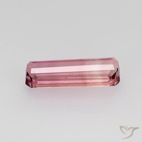 Turmalina Rosado cálido claro natural de 1.25 ct, Corte Octágono / Esmeralda, VVS
