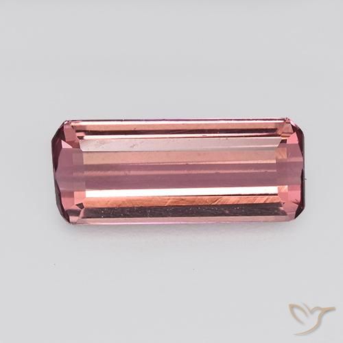 1.10ct Natural Rosado naranja Turmalina, corte esmeralda, VVS