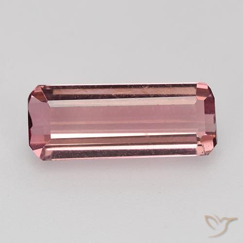 1.60ct Natural Rosado medio Turmalina, corte esmeralda, VVS