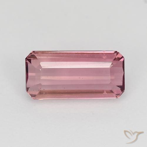 1.18ct Natural Rosado intenso Turmalina, corte esmeralda, VVS