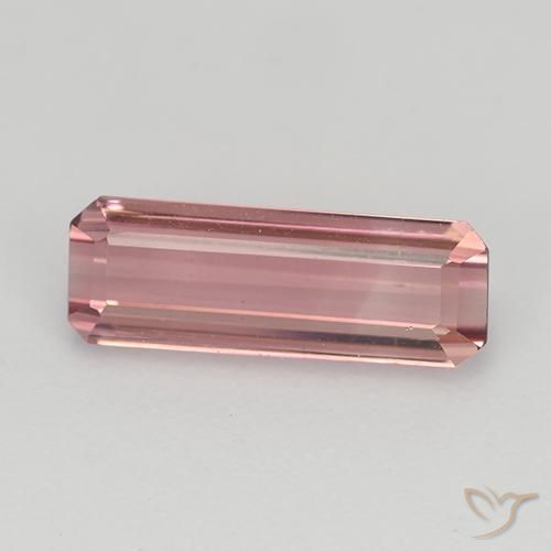 1.64ct Natural Rosado intenso turmalina, corte esmeralda, VS