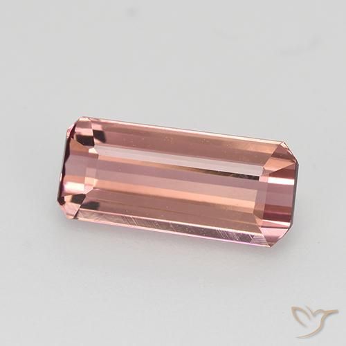 Turmalina Rosado medio natural de 1.26 ct, Corte Octágono / Esmeralda, VVS