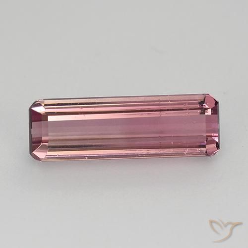 1.70ct Natural Rosado rojizo Turmalina, corte esmeralda, VS