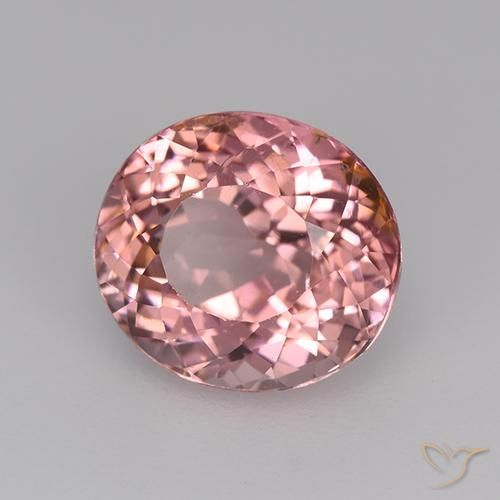 Turmalina Rosado Bubblegum natural de 2.57 ct, Ovalada, VVS-VS