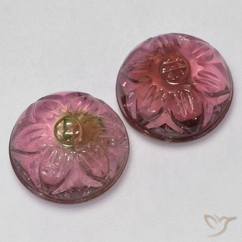 13.03ctw Natural Rosa oscuro turmalina, Corte Flor, Transparente