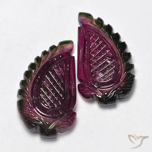 Gemas de Turmalina Púrpura oscuro natural de 26.81 ct, Elegante, Translúcido