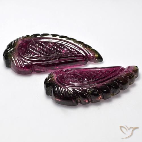 Gemas de Turmalina Púrpura oscuro natural de 26.81 ct, Elegante, Translúcido