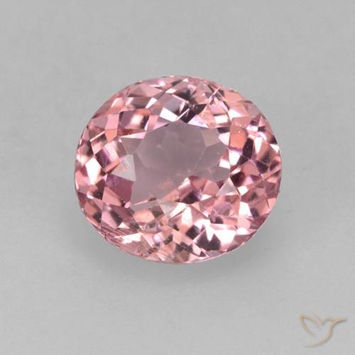 1.35ct Natural Bubblegum rosado claro turmalina, Ovalada, VS