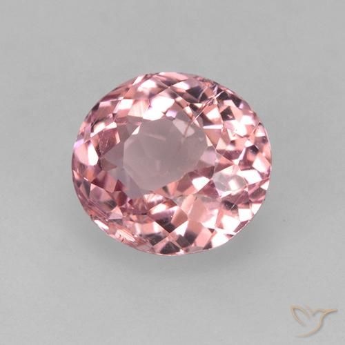 Turmalina Bubblegum rosado claro natural de 1.35 ct, Ovalada, VS