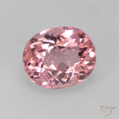 1.37ct Natural Rosado Bubblegum turmalina, Ovalada, VS