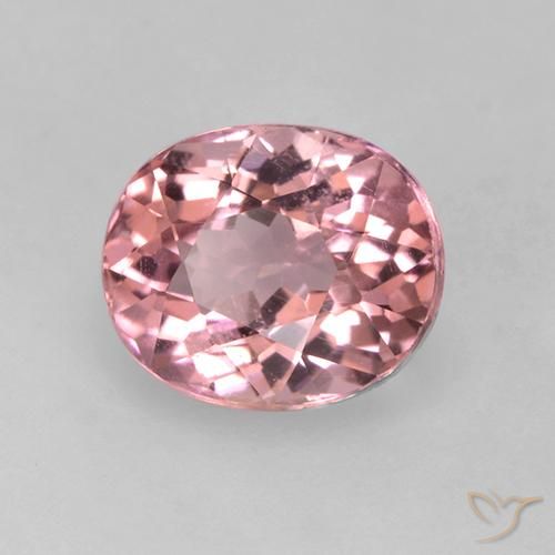 Turmalina Rosado Bubblegum natural de 1.37 ct, Ovalada, VS