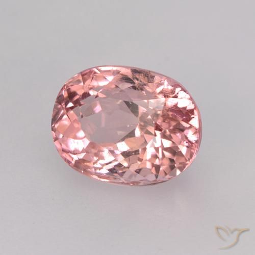 Turmalina Rosado naranja natural de 1.76 ct, Ovalada, VS