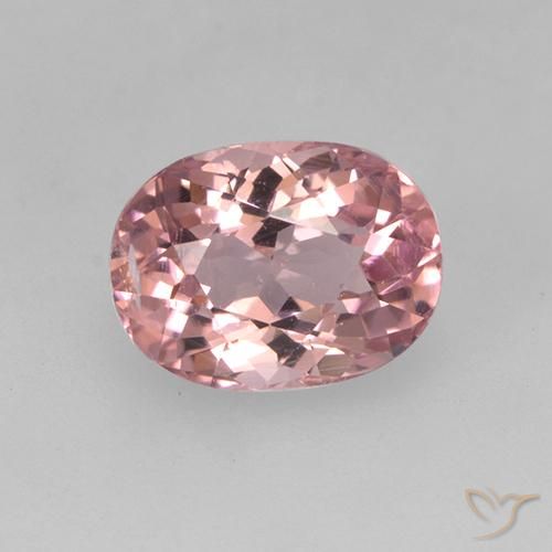 1.41ct Natural Rosado intenso turmalina, Ovalada, VS