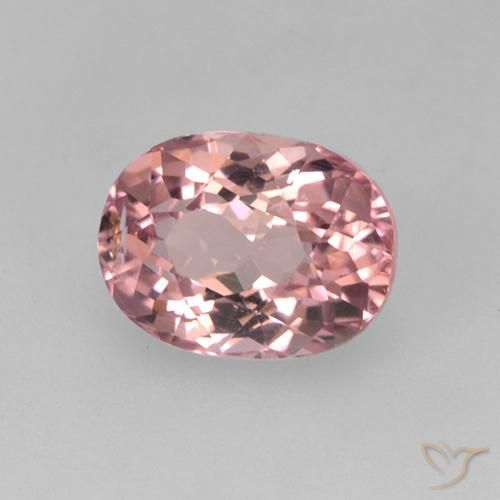 Turmalina Rosado intenso natural de 1.41 ct, Ovalada, VS