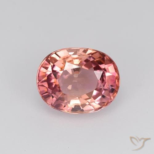1.48ct Natural Rosado palo de rosa turmalina, Ovalada, VVS-VS