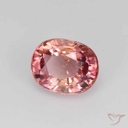 Turmalina Rosado palo de rosa natural de 1.48 ct, Ovalada, VVS-VS