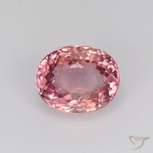 1.54ct Natural Rosado intenso turmalina, Ovalada, VVS-VS