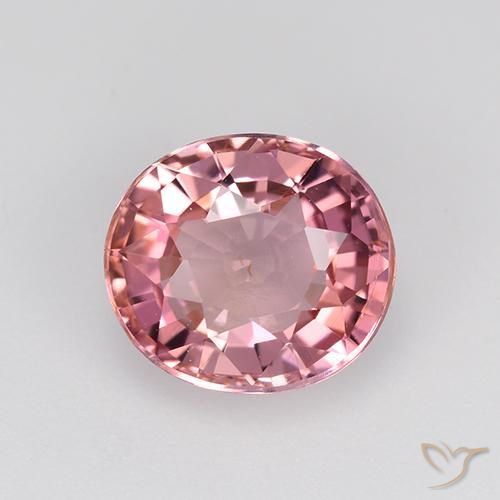 1.68ct Natural Rosado intenso turmalina, Ovalada, VVS-VS