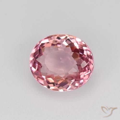 Turmalina Rosado cálido claro natural de 1.38 ct, Ovalada, VVS-VS